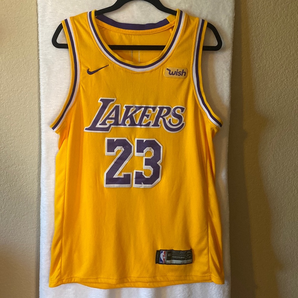 Men’s Nike Lebron James Lakers Jersey with Wish Patch -Size 44
